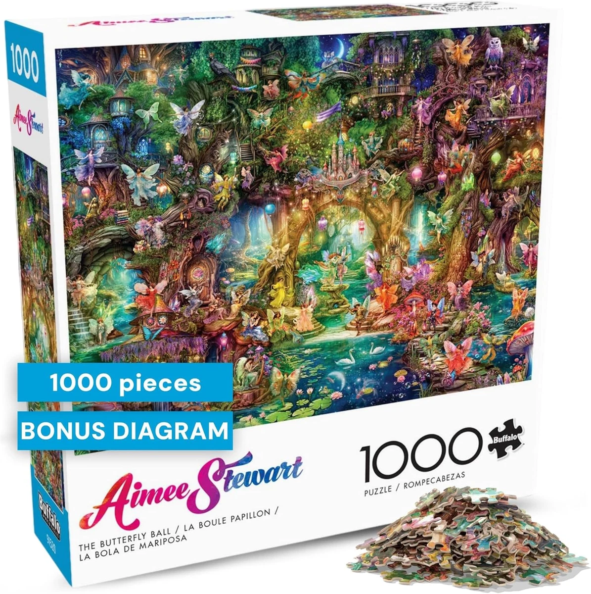 Butterfly Ball 1000 Piece Puzzle – Aimee Stewart, Game Night Puzzle