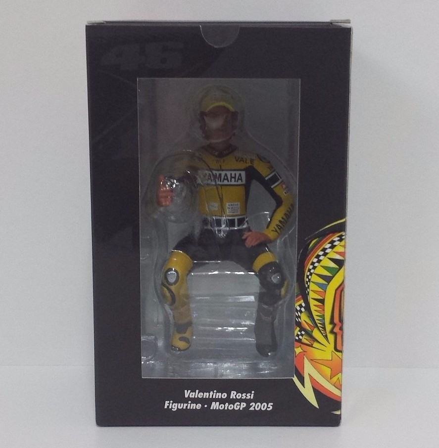YAMAHA ROSSI MINICHAMPS VALENCIA 2005 AVEC FIGURINE AU 1/12
