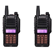 2X BaoFeng UV-9R IP67 Waterproof Walkie Talkies VHF/UHF Dual Band Two-Way Radios