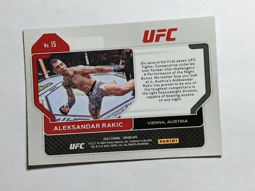 2022 ALEKSANDAR RAKIC Panini Prizm UFC #15 - Image 2 of 2