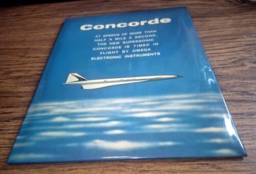 SELTENES CONCORDE OMEGA FLIGHT TIMING BLECHSCHILD ÜBER PAPP - Bild 3 von 6