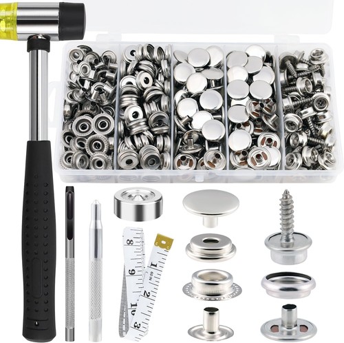 Complete 356 PCS Snap Button Fastener Tool Set with Easy Installation Tools - Picture 3 of 11