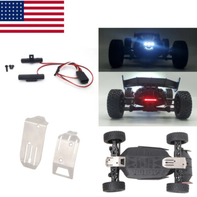 XBERSTAR Chassis-Schutzplatte Für Arrma 1/18 Typhon Grom – Edelstahl Upgrade Für Front & Heck
