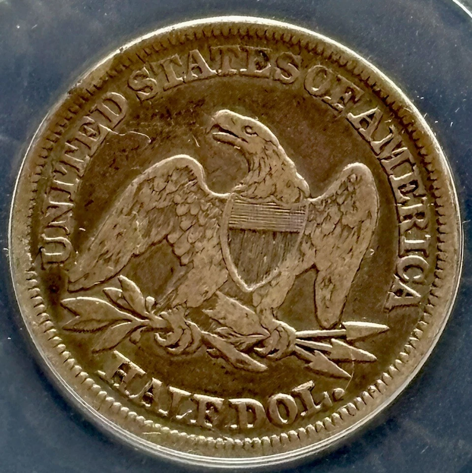 1846/Horizontal 6 WB-104 FS-301 Liberty Seated Half Dollar ANACS VF 20 Details - Image 4 of 4