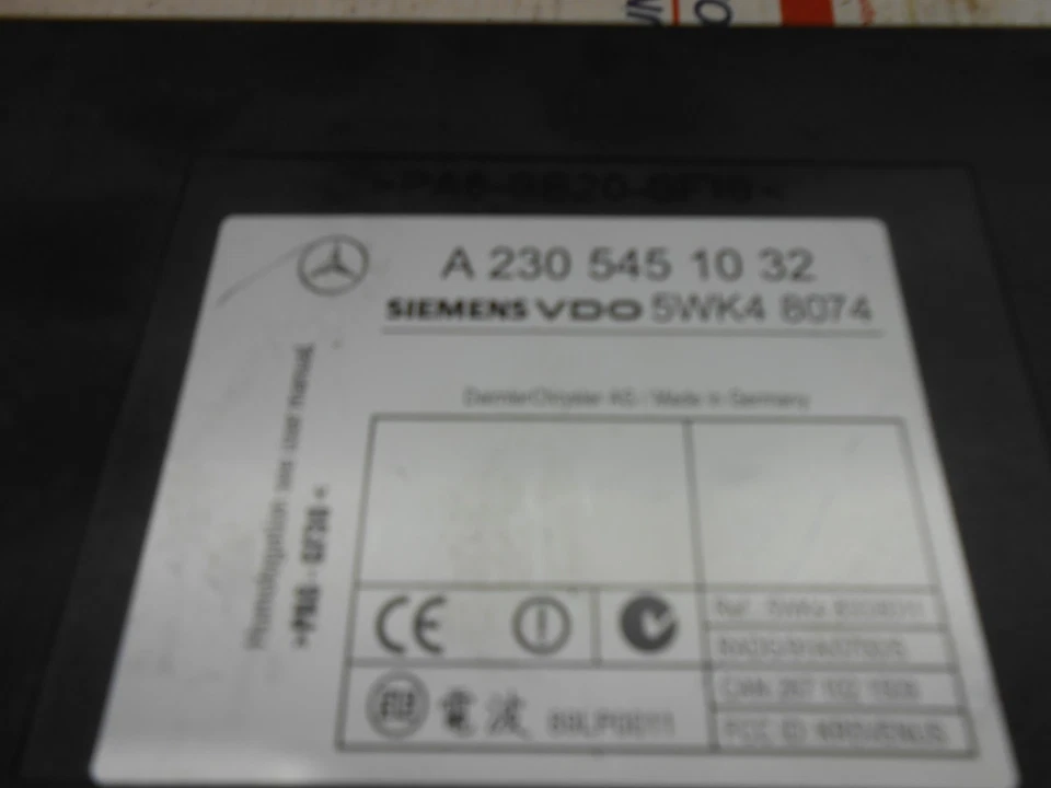 00-04 Mercedes Ci500 mando de entrada sin llave mod 2305451032 5WK48074 OG0242 Foto 3 de 4