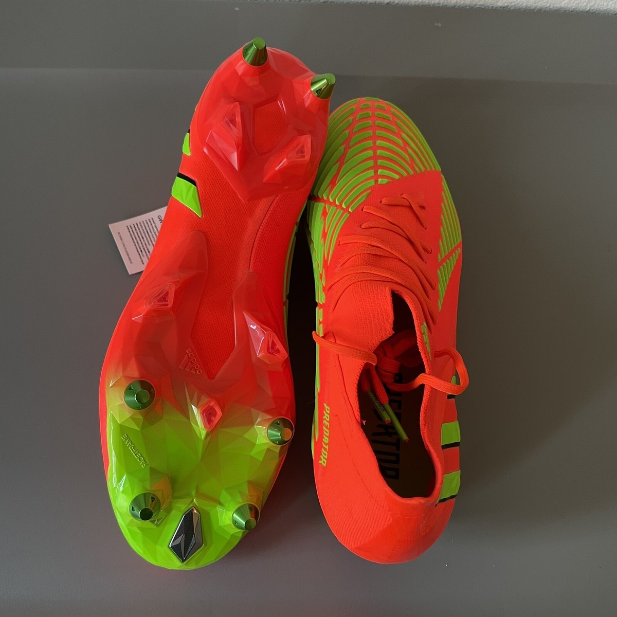 Adidas Predator Edge.1 SG Soccer Cleats Solar Red GW1016 Men’s Size 9.5 New Adidas Predator Edge.1 SG Mens Size 9.5 Soccer Cleats Solar  main image 4