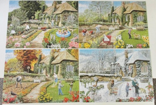 GIBSONS JIGSAW ~ 4 x 500 - A YEAR IN THE GARDEN - COMPLETE (TREVOR ...