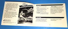 3-D WorldRunner (Nintendo NES, 1987) ORIGINAL Cartridge MANUAL  Booklet ONLY