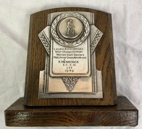 Vintage Southern Counties Cycling Union Trophy, Matching Green Aerodrome Track - Picture 2 of 9