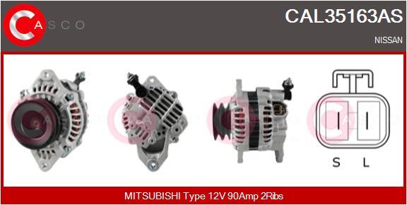 Casco Lichtmaschine Generator 90A 12V FüR Nissan NP300 Pick-Up 2.5 Dci 4X4-image