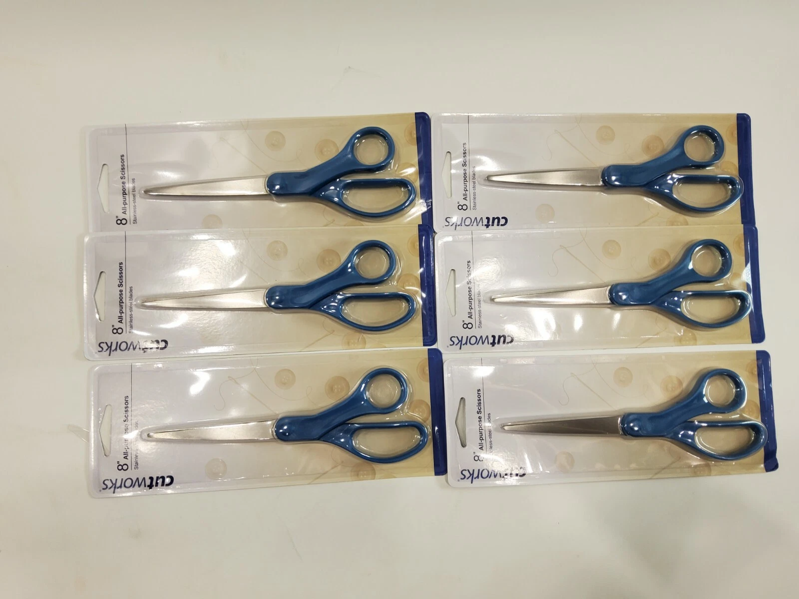 SET OF 6 Cutworks 8" All-Purpose Scissors