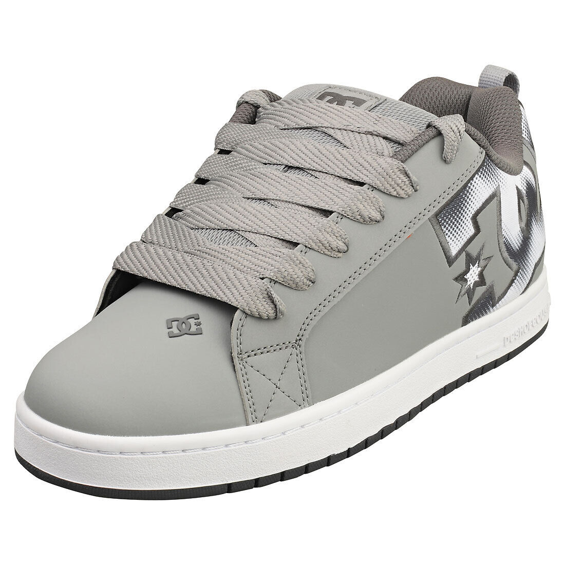 DC Court Graffik 300529-XSSS Mens Gray Skate Inspired Sneakers