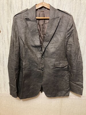 Dirk Bikkembergs Vintage Blazer Luxury Linen Light Sz.US-M