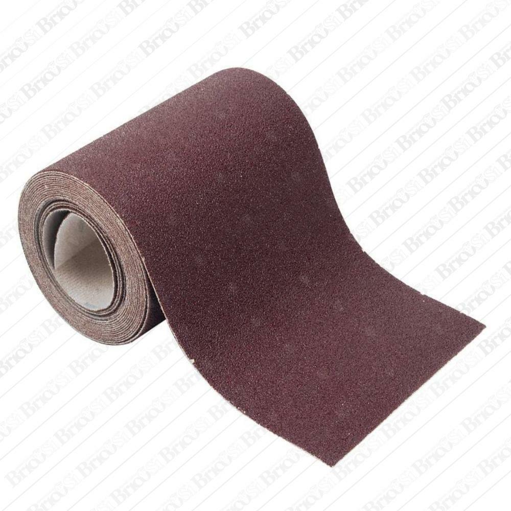 Rotolo di carta vetrata abrasiva velcrato per legno/metallo da 4mt x 93mm Gr.180