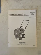 Vintage Yard Man Operating Manual & Parts List.  8010-5 Jet Sweep 