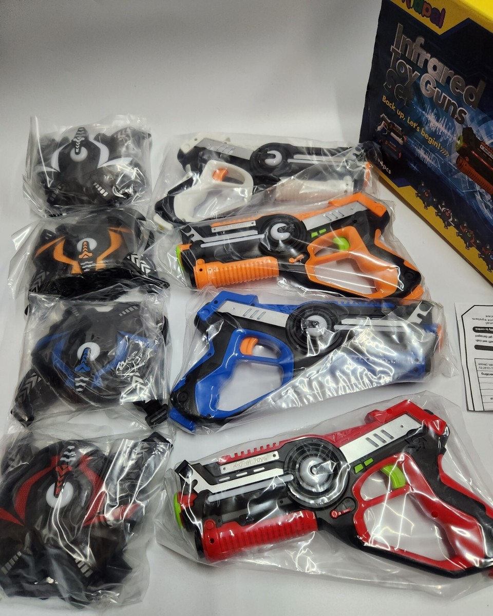 Kidpal Infrared Toy Guns Set BB8823 4 Guns + 4 Vests Laser Tag 4