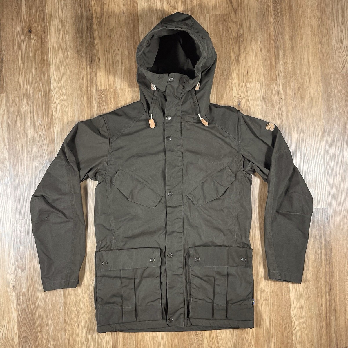 Fjallraven Jacket Men XS No. 68 Dark Olive Full Zip Snap