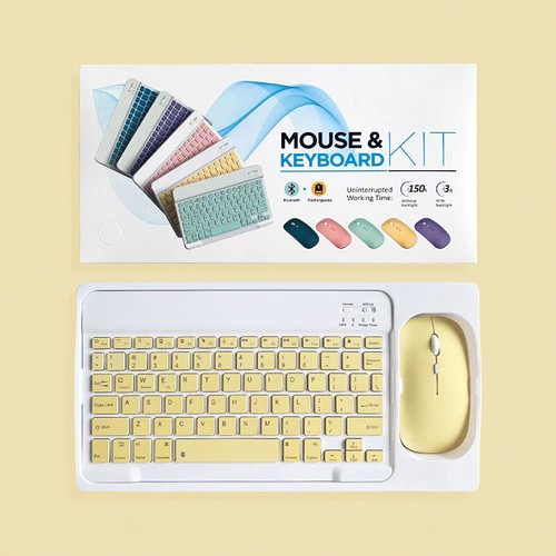 Wireless Bluetooth mouse keyboard suit ultrathin Rechargeable for PC ipad Mac - Picture 17 of 18