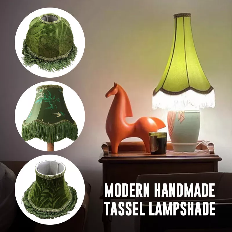 Green tassel lampshade deals