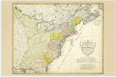 New Historix Vintage 1784 Eastern North America United States Map Poster 24x36