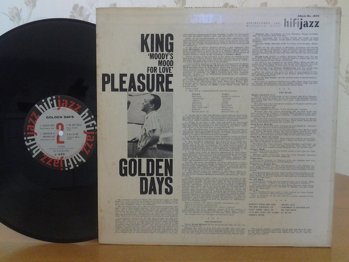 King Pleasure,Golden Days,HiFi Jazz J425,RARE 1st Pressing,1960