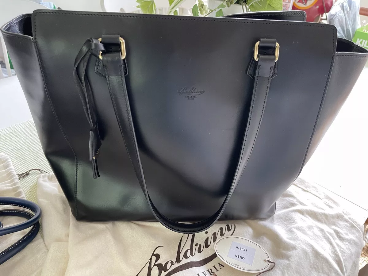 Vintage Pibra Black Leather Tote Handbag Purse Bag | eBay