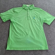 Johnnie O Polo Shirt Mens Size Large Green Golf Short Sleeve Rugby