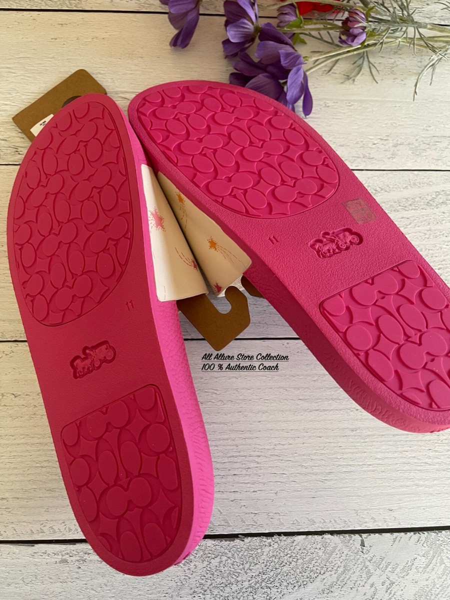 COACH ピンク タンクトップ Mサイズ　ピンク＆イエロー2点 New Coach CG090 Uli Star Sport Slide Shocking Pink Size 8 | eBay