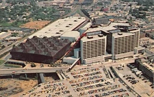 GA~GEORGIA~ATLANTA~AERIAL VIEW~OMNI & OMNI INTERNATIONAL HOTEL~C.1977