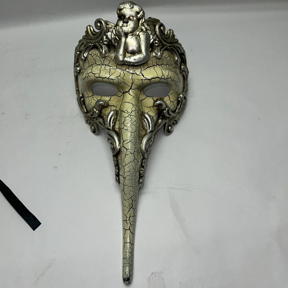 Venetian Carnival Zanni Long Nose & Goddess Masquerade Ball Mardi Gras Masks - Image 3 of 4