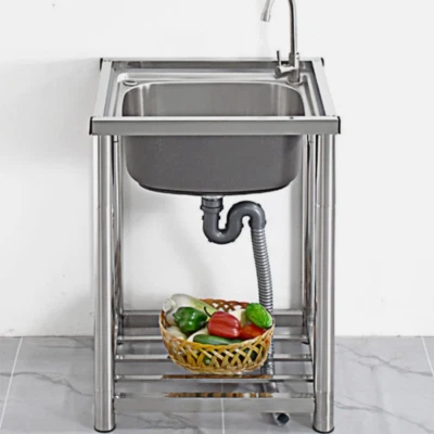 Küchenspüle Waschbecken Edelstahl Spültisch Gastrospüle Spülbecken Waschtisch - Bild 1 von 4
