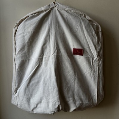 Etro Milano Garment Bag Italy 100% Cotton Suit Cover Luxury Travel Storage Cream