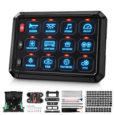 Bumbee Blue 12 Gang Switch Panel 5-Level Brightness 12 