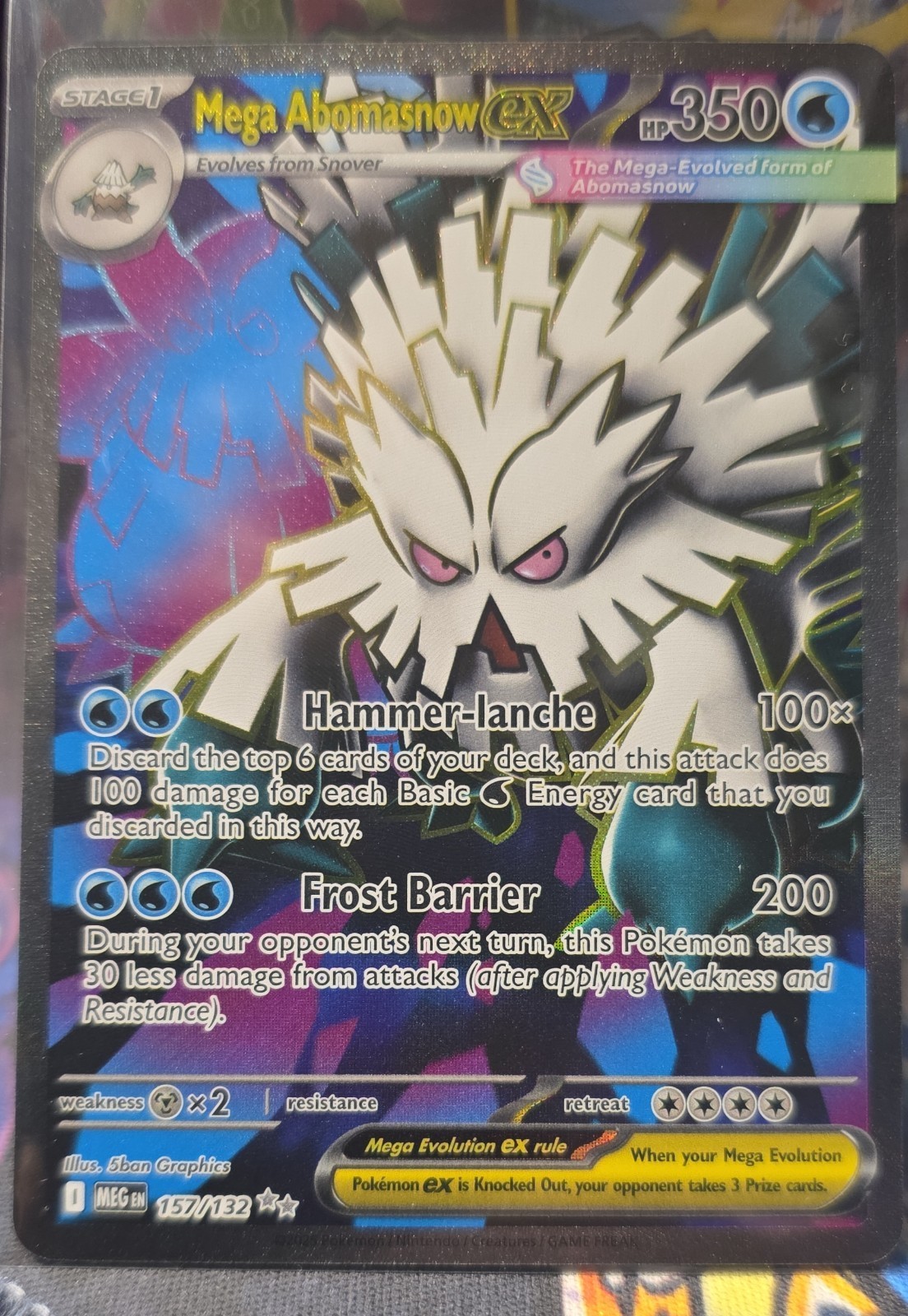 Mega Abomasnow ex 157/132 Me01: Mega Evolution Holo