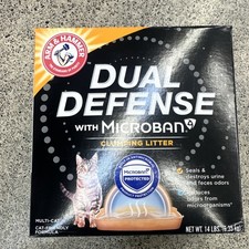 Arm  Hammer Dual Defense with Microban Clumping Cat Litter 14 lbs FF3531
