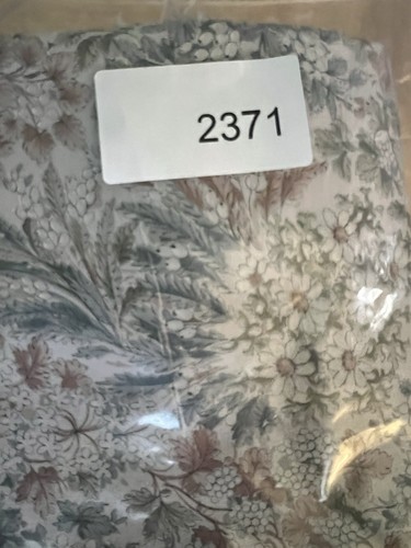 Vintage Cranston Cotton Fabric 3 yard 44" Wide Gray Blue Teal Brown Floral USA - Picture 6 of 6