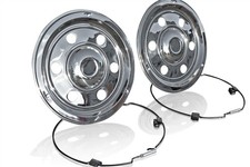 17.5" Swedish Style Rear Wheel Trims For Truck Bus Coach Stainless Trims Covers