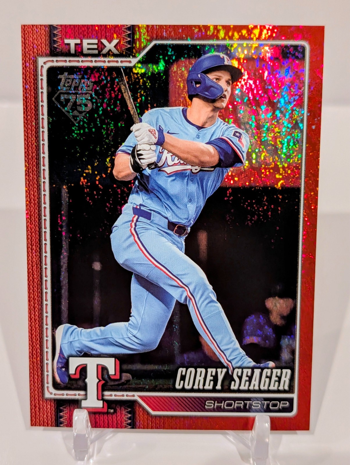 2026 Topps Corey Seager Red Halo Foil SSP /5 - #96 - Texas Rangers