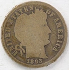 1893 S Barber Dime