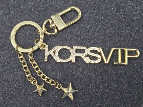 Keychain - Michael Kors VIP Jeweled Gold FOB Purse Charm With Clip