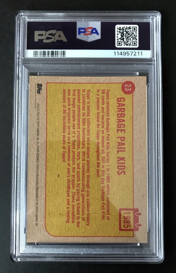 2018 TOPPS #23 1985 GARBAGE PAIL KIDS 80TH ANNIVERSARY WRAPPER PSA 9 MINT GPK - Image 3 of 4