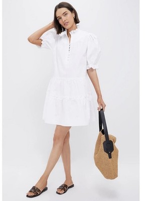 Tuckernuck POMANDER PLACE White Selena Mini Dress Size M NWT MSRP $148 Festival