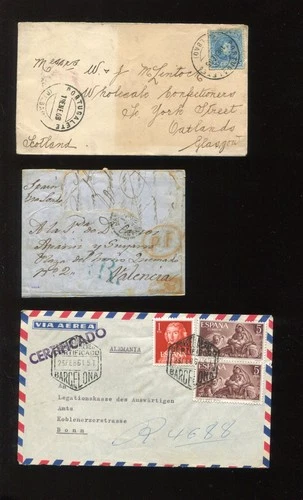 SPAIN Old to Middle Period COVER FDC Lot 9 Items