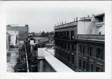 WW2 Foto di Terrazza sul tetto con piante in vaso affacciata edifici Roma