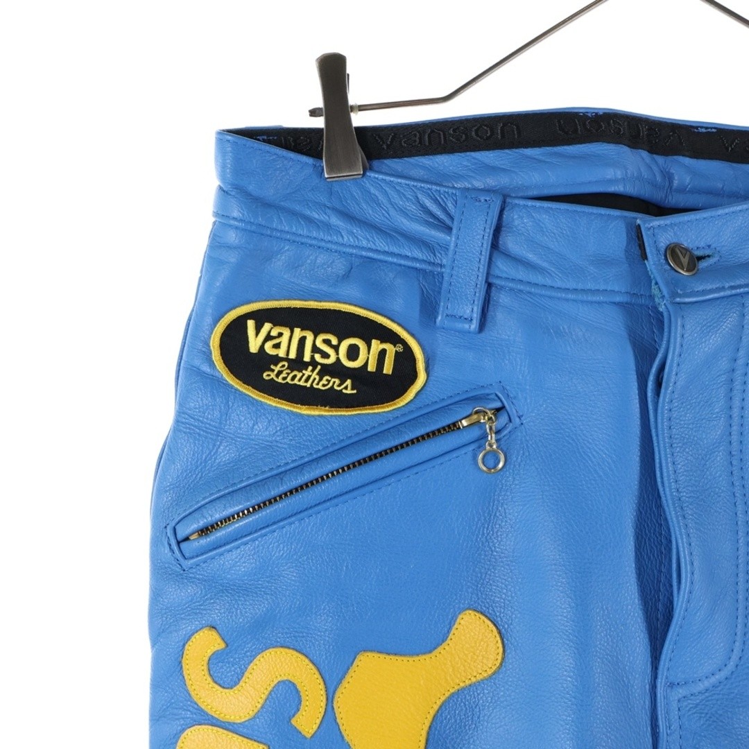 SUPREME 17aw X Vanson Leather Bones Pant Bone Racing Pants Blue Used ad3bad60ad0 thumbnail 4