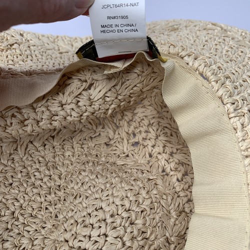 Scala Pronto Natural Wide Brim Beach Sun Hat Packable 100% Paper Straw One Size - Picture 8 of 11