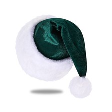 Santa Hat, Christmas Hat for Adults Unisex Velvet Comfort Xmas Hats
