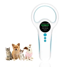 Pet Microchip Scanner, Rechargeable RFID EMID Micro Chip Reader Scanner, 2.4G...