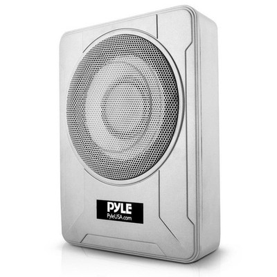 Pyle 8in 600W Low-Profile Amplified Subwoofer System with Built-in Amp