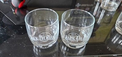 Jack Daniels Whiskey Distillery Old No. 7 Set of 2 Cocktail Glasses
